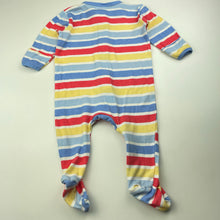 Load image into Gallery viewer, unisex Dymples, striped cotton zip coverall / romper, GUC, size 00,  