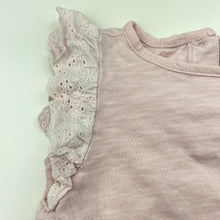 Load image into Gallery viewer, Girls Target, broderie trim cotton bodysuit / romper, GUC, size 0,  