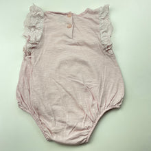 Load image into Gallery viewer, Girls Target, broderie trim cotton bodysuit / romper, GUC, size 0,  