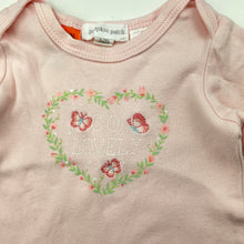 Load image into Gallery viewer, Girls Pumpkin Patch, embroidered soft cotton romper, GUC, size 0000,  