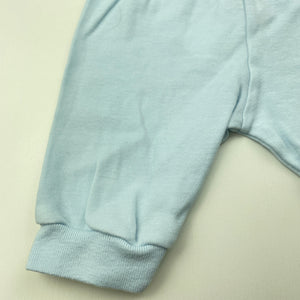 unisex M&S, blue cotton leggings / bottoms, GUC, size 0000,  