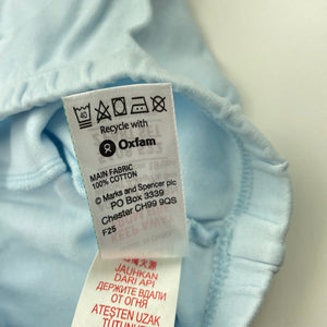 unisex M&S, blue cotton leggings / bottoms, GUC, size 0000,  
