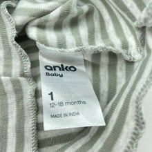 Load image into Gallery viewer, unisex Anko, striped cotton singlet top, EUC, size 1,  