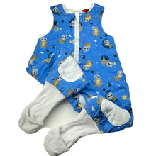 Load image into Gallery viewer, Boys Baby Sleeptime, wadded cotton sleepsuit, light discolouration neck, FUC, size 1-2,  