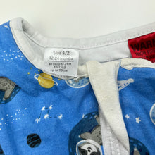 Load image into Gallery viewer, Boys Baby Sleeptime, wadded cotton sleepsuit, light discolouration neck, FUC, size 1-2,  