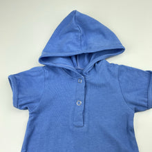 Load image into Gallery viewer, Boys Mamaway, blue hooded romper, GUC, size 6 months,  