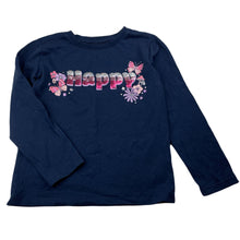 Load image into Gallery viewer, Girls Anko, navy cotton long sleeve top, sequins, EUC, size 7,  
