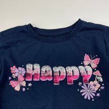 Load image into Gallery viewer, Girls Anko, navy cotton long sleeve top, sequins, EUC, size 7,  