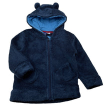 Load image into Gallery viewer, Boys Lupilu, navy fleece zip hoodie sweater, GUC, size 0-1,  