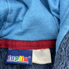 Load image into Gallery viewer, Boys Lupilu, navy fleece zip hoodie sweater, GUC, size 0-1,  