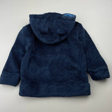 Load image into Gallery viewer, Boys Lupilu, navy fleece zip hoodie sweater, GUC, size 0-1,  