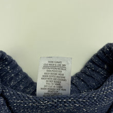 Load image into Gallery viewer, Girls Target, blue &amp; silver metallic knitted cardigan, L: 47cm, FUC, size 5,  