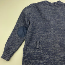 Load image into Gallery viewer, Girls Target, blue &amp; silver metallic knitted cardigan, L: 47cm, FUC, size 5,  