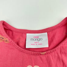 Load image into Gallery viewer, Girls Mango, pink cotton short sleeve dress, hearts, GUC, size 2, L: 44cm