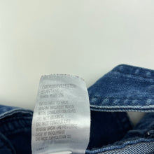 Load image into Gallery viewer, Girls H&amp;T, blue stretch denim overalls / dungarees, light mark knee, FUC, size 1,  