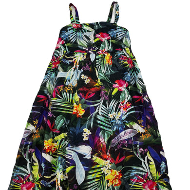 Girls Target, viscose floral summer maxi dress, GUC, size 6, L: 83cm