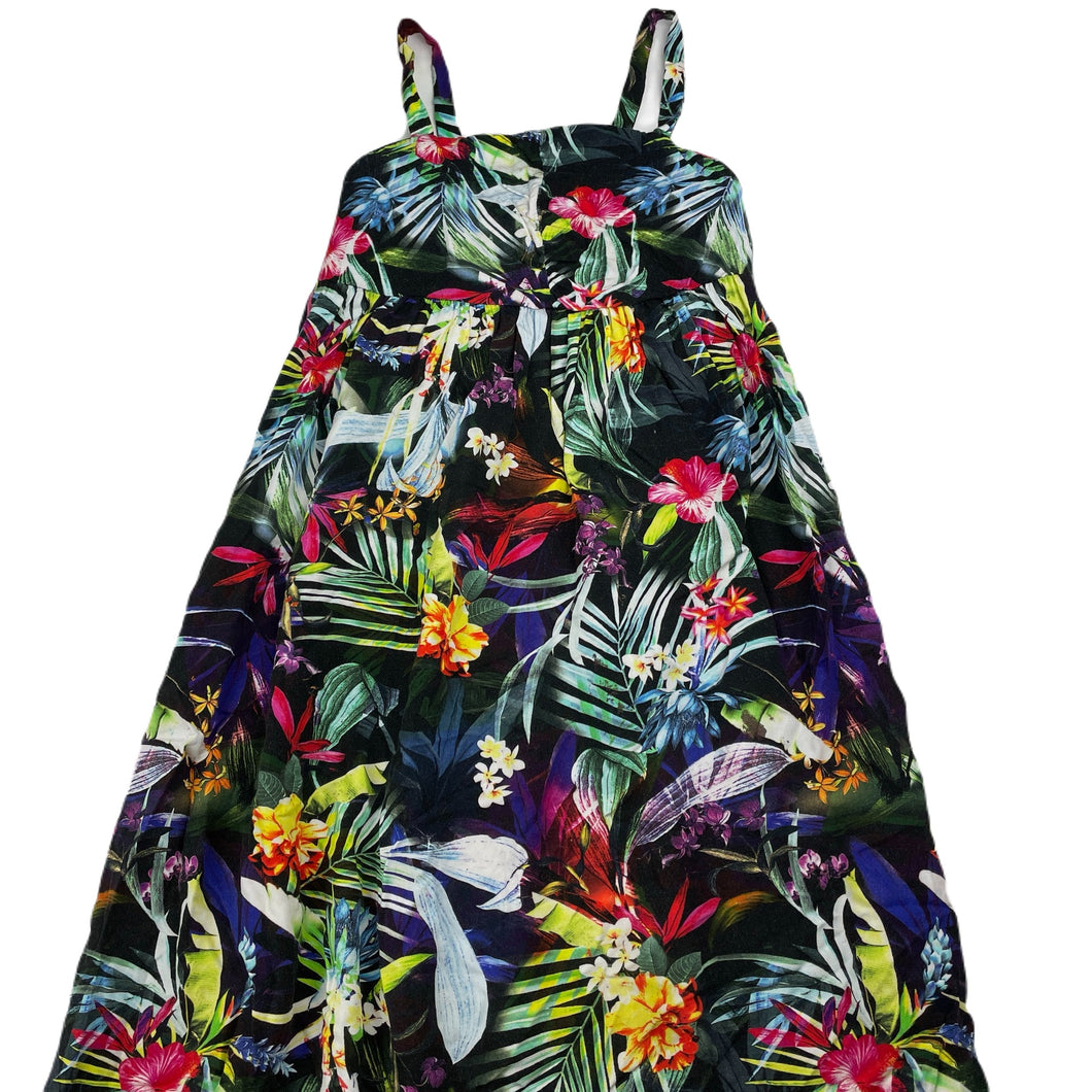Girls Target, viscose floral summer maxi dress, GUC, size 6, L: 83cm