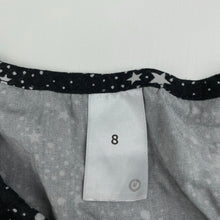 Load image into Gallery viewer, Girls Target, black &amp; white viscose long sleeve dress, GUC, size 8, L: 64cm