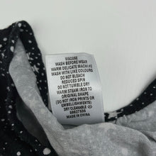 Load image into Gallery viewer, Girls Target, black &amp; white viscose long sleeve dress, GUC, size 8, L: 64cm