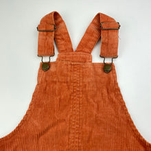 Load image into Gallery viewer, Girls Mango, chunky corduroy cotton overalls dress / pinafore, EUC, size 4, L: 51cm