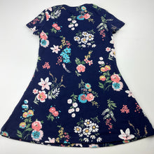 Load image into Gallery viewer, Girls Shosho, soft feel stretchy floral dress, EUC, size 4, L: 51cm