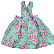 Load image into Gallery viewer, Girls floral, cotton suspender skirt, elasticated, no labels, L: 31cm, W: 25cm across unstretched, GUC, size 4-5,  