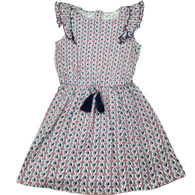 Girls Milkshake, floral cotton casual dress, GUC, size 7, L: 63cm