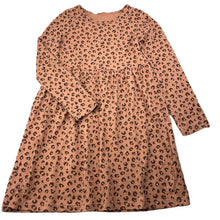 Load image into Gallery viewer, Girls H&amp;M, animal print cotton long sleeve dress, EUC, size 7-8, L: 62cm