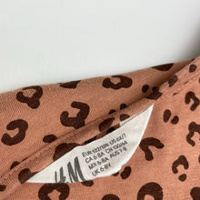 Load image into Gallery viewer, Girls H&amp;M, animal print cotton long sleeve dress, EUC, size 7-8, L: 62cm