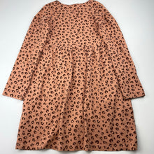 Load image into Gallery viewer, Girls H&amp;M, animal print cotton long sleeve dress, EUC, size 7-8, L: 62cm