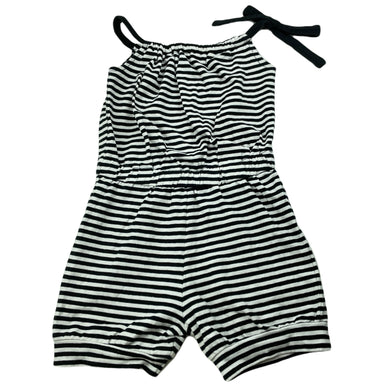 Girls Papoose, striped stretchy summer playsuit / romper, EUC, size 1,  