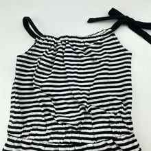Load image into Gallery viewer, Girls Papoose, striped stretchy summer playsuit / romper, EUC, size 1,  
