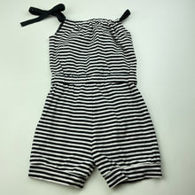 Load image into Gallery viewer, Girls Papoose, striped stretchy summer playsuit / romper, EUC, size 1,  