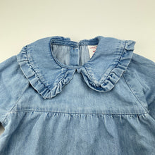 Load image into Gallery viewer, Girls Seed, blue denim bubble romper, EUC, size 1,  