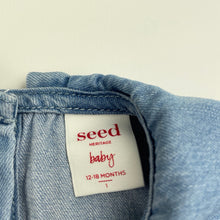 Load image into Gallery viewer, Girls Seed, blue denim bubble romper, EUC, size 1,  