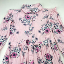 Load image into Gallery viewer, Girls Target, floral viscose shirt dress, light marks, FUC, size 6, L: 60cm