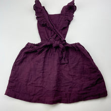 Load image into Gallery viewer, Girls JAMIE KAY, lightweight organic cotton overalls dress / pinafore, EUC, size 1, L: 46cm