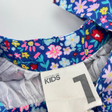 Load image into Gallery viewer, Girls Cotton On, lined lightweight floral cotton dress, EUC, size 1, L: 46cm
