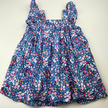 Load image into Gallery viewer, Girls Cotton On, lined lightweight floral cotton dress, EUC, size 1, L: 46cm