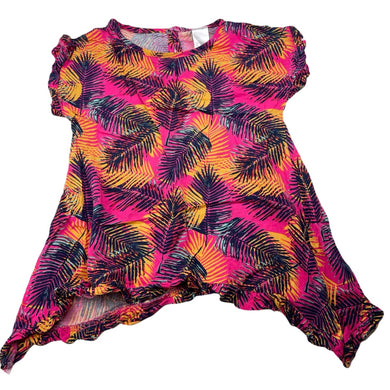 Girls Anko, colourful viscose casual dress, GUC, size 2, L: 44cm at front