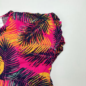 Girls Anko, colourful viscose casual dress, GUC, size 2, L: 44cm at front