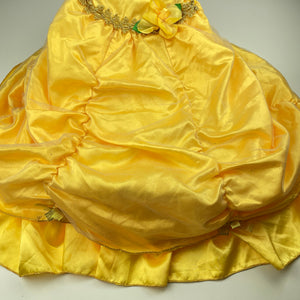 Girls Gillian's Closet, Princess Belle dress-up costume, hooped skirt, small marks chest, FUC, size 2, L: 73cm