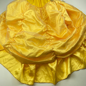 Girls Gillian's Closet, Princess Belle dress-up costume, hooped skirt, small marks chest, FUC, size 2, L: 73cm