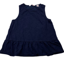 Load image into Gallery viewer, Girls Country Road, navy cotton peplum top, EUC, size 4,  