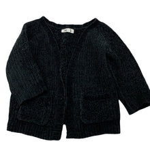 Load image into Gallery viewer, Girls Cotton On, black chenille open cardigan, EUC, size 3,  