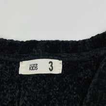 Load image into Gallery viewer, Girls Cotton On, black chenille open cardigan, EUC, size 3,  