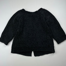 Load image into Gallery viewer, Girls Cotton On, black chenille open cardigan, EUC, size 3,  