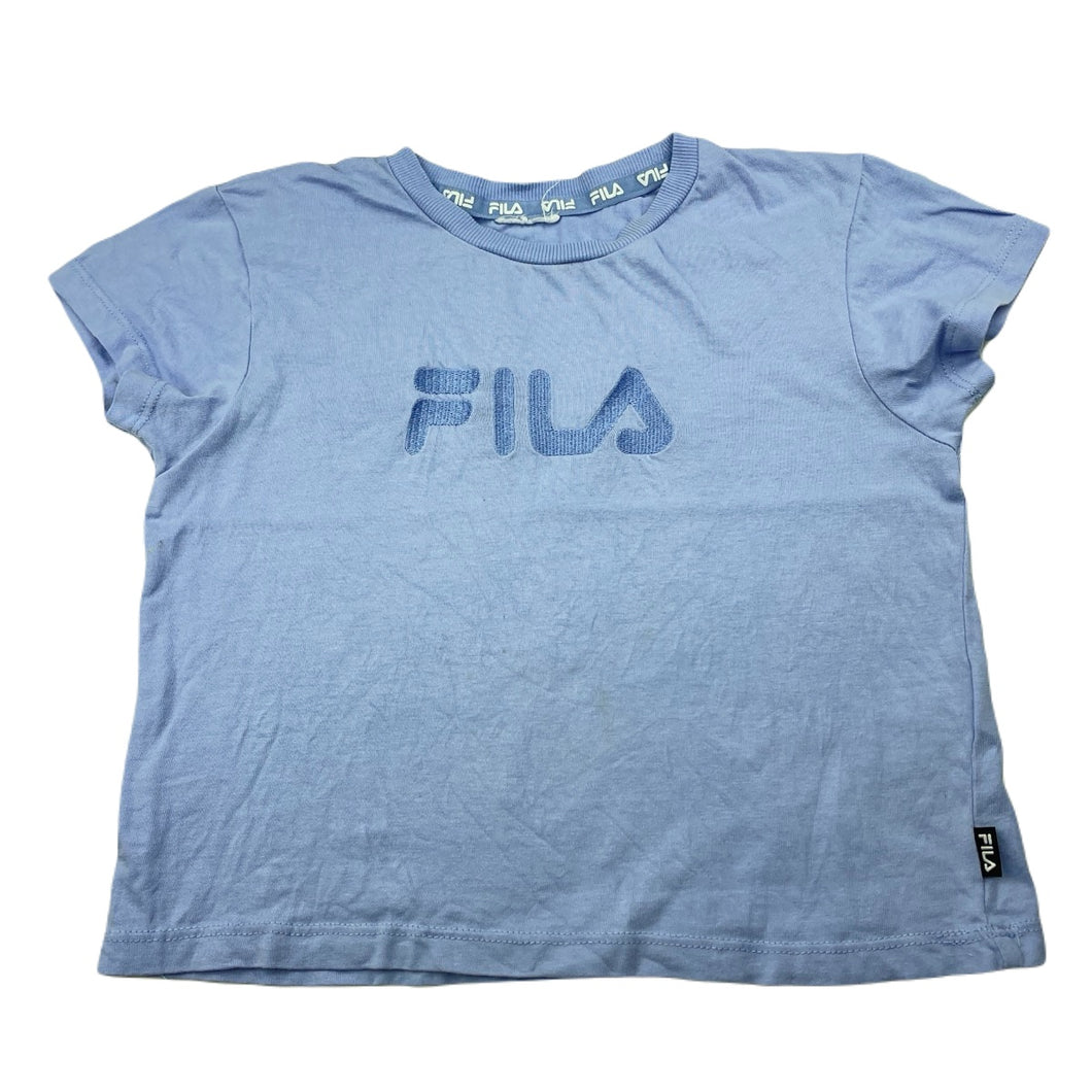 Girls FILA, embroidered cotton t-shirt / top, no size, L: 39cm, armpit to armpit: 37cm, FUC, size 7-8,  