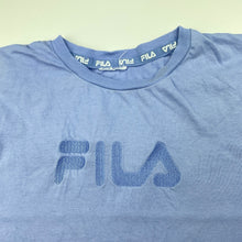 Load image into Gallery viewer, Girls FILA, embroidered cotton t-shirt / top, no size, L: 39cm, armpit to armpit: 37cm, FUC, size 7-8,  