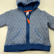 Load image into Gallery viewer, unisex Mini Club, quilted cotton zip hoodie sweater, GUC, size 00,  